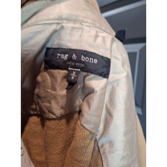 rag & bone Austin Button-Front Relaxed-Fit Ermine Brown Overshirt/Pre-owned, Sz. - Picture 7 of 10